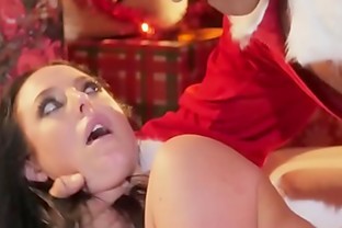 Big Boob Angela White Rides Santa's Hard Cock After Getting Eaten out in 69