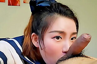 Chinese Student Giving Passionate Blowjob and Cum in Mouth - NicoLove poster