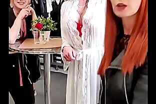 Bettie ballhaus natural big tits leather pants