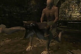 [Skyrim] Nuria gets fucked by a homeless old man poster