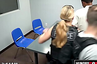 CFNM sex in the interrogation room