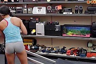 Big tits muscular chick gives head and fucked in the pawnshop poster