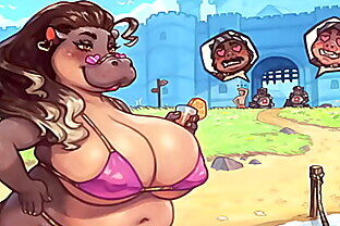 My Pig Princess [ Hentai Game PornPlay ]  hot chubby furry in bikini on public beach poster
