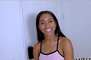 Cute Black Teen Big Natural Tits Fucked By White Guy poster