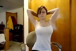 Cute Teen Nerd with Big Tits Webcam Show -