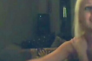 Hot Sexy Blond chatting and stripping on webcam - poster