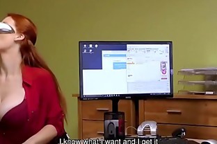 LOAN4K. Agent screws busty redhead because she really needs money