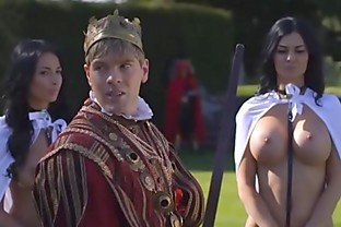 King fucks his busty slutty servants Jasmine and Anissa