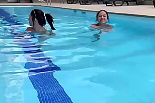 Cute Petite 18yo Latina Fucks After Pool Party - POV Rimjob And Doggy Sex poster