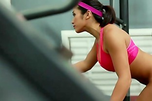 TheRealWorkout Busty Asian gym babe tight pussy fucked poster