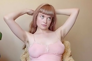 GirlsOutWest - Hairy busty cutie masturbates at home poster
