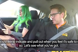 Fake Driving School Wild fuck ride for tattooed busty big ass beauty