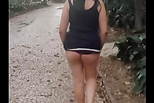 Naughty masturbating in the public park in são Paulo