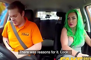Fake Driving School Busty learner is wet and horny for instructors cock