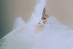Chantal Channel as a great dancer with ballerina's dress