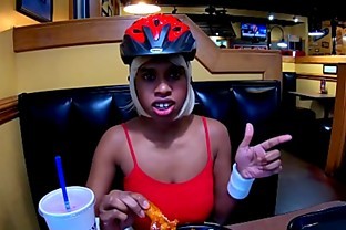 Msnovember Eating Real Food And Talking To Her Best Male Friend About World Of Warcraft In Public Diner , Flashing Her Big Natural Boobs With Puffy Nipples And Large Areolas , Squeezing Her Breasts Hard And Some Up Skirt Angles Reality Movie Porn poster