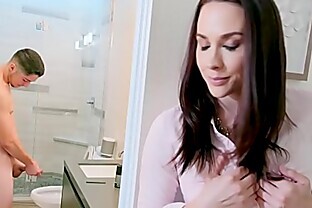 BANGBROS - Stepmom Chanel Preston Catches Jerking Off In Bathroom
