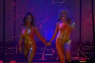 Dorothy Black and Ginger Jones performs naked on the stage