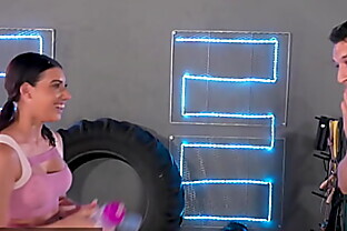 Fitness Rooms Big tits Latina in gym