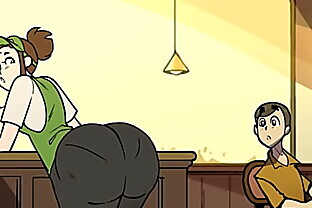 Chubby Barista with Giant Lactating Boobs - 3D Cartoon Parody HQ
