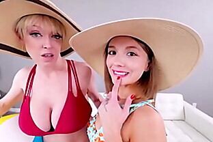 Tiny Teen Stepdaughter And Big Tits Stepmom Family Sex With Big Cock Stepdad Before Going On Beach Trip POV - Dee Williams, Mira Monroe, Rion King