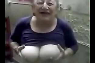 granny show big tits poster