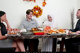 HyjabPorn - Teen Girlfriend In Hijab On Thanksgiving Day- Nadia White poster