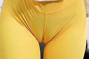 Deep Cameltoe Big Ass Babe in Tight Yoga Pants poster
