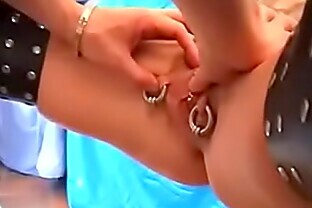Heavy pierced - pussy and nipples