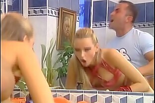 Beautiful and young whore screwed in the toilet poster