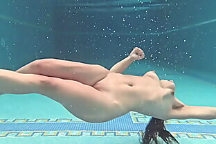 Hungarian naked Sazan Cheharda swimming teasing poster